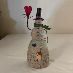 Jim Shore Folklore Snowman with Heart
